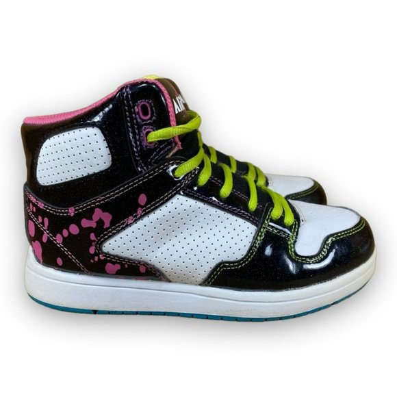 Airwalk Retro Paint Splatter Sneakers 133226 High Top Multicolored Youth 3 - Picture 1 of 10